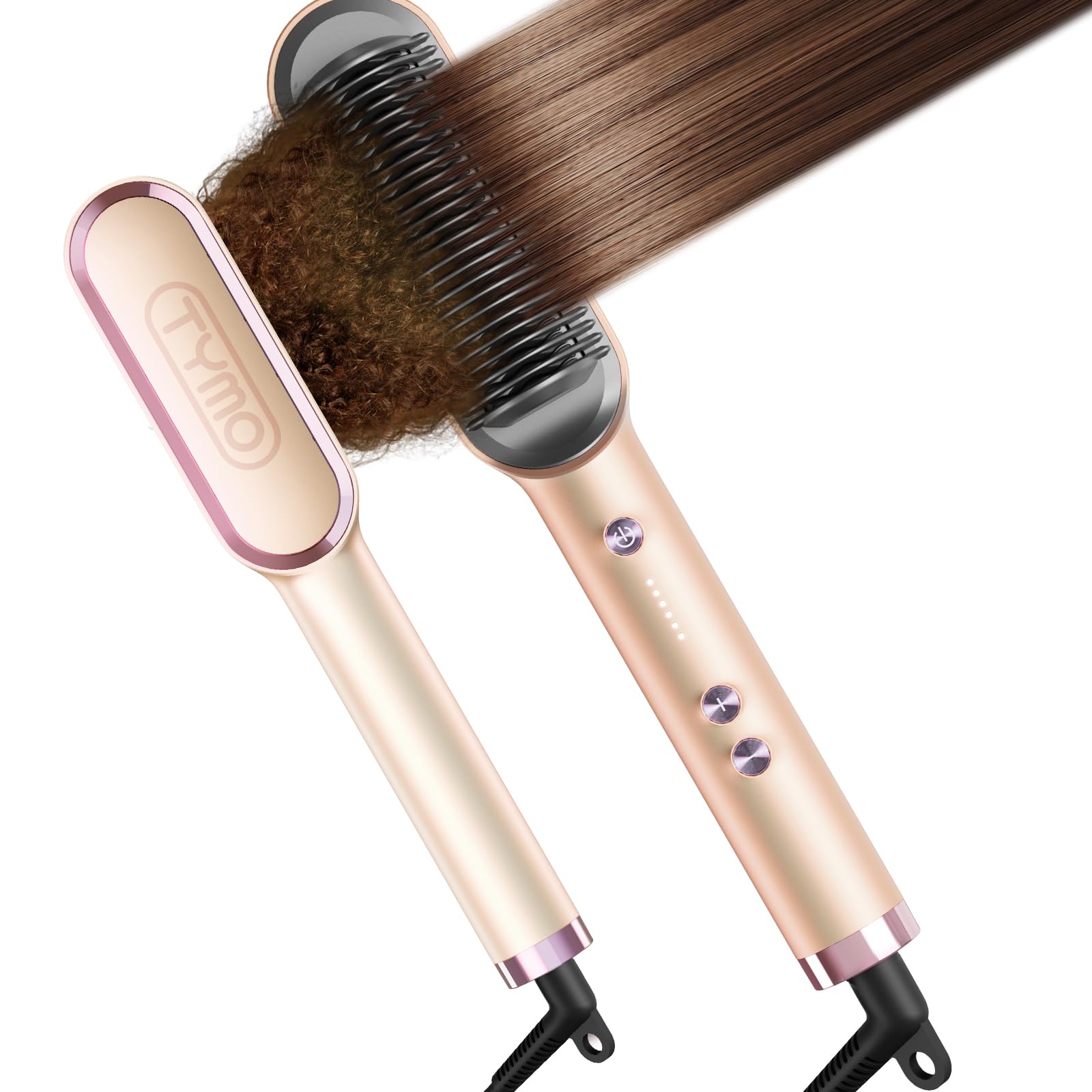 TYMO Ring Hair Straightener Brush Peach
