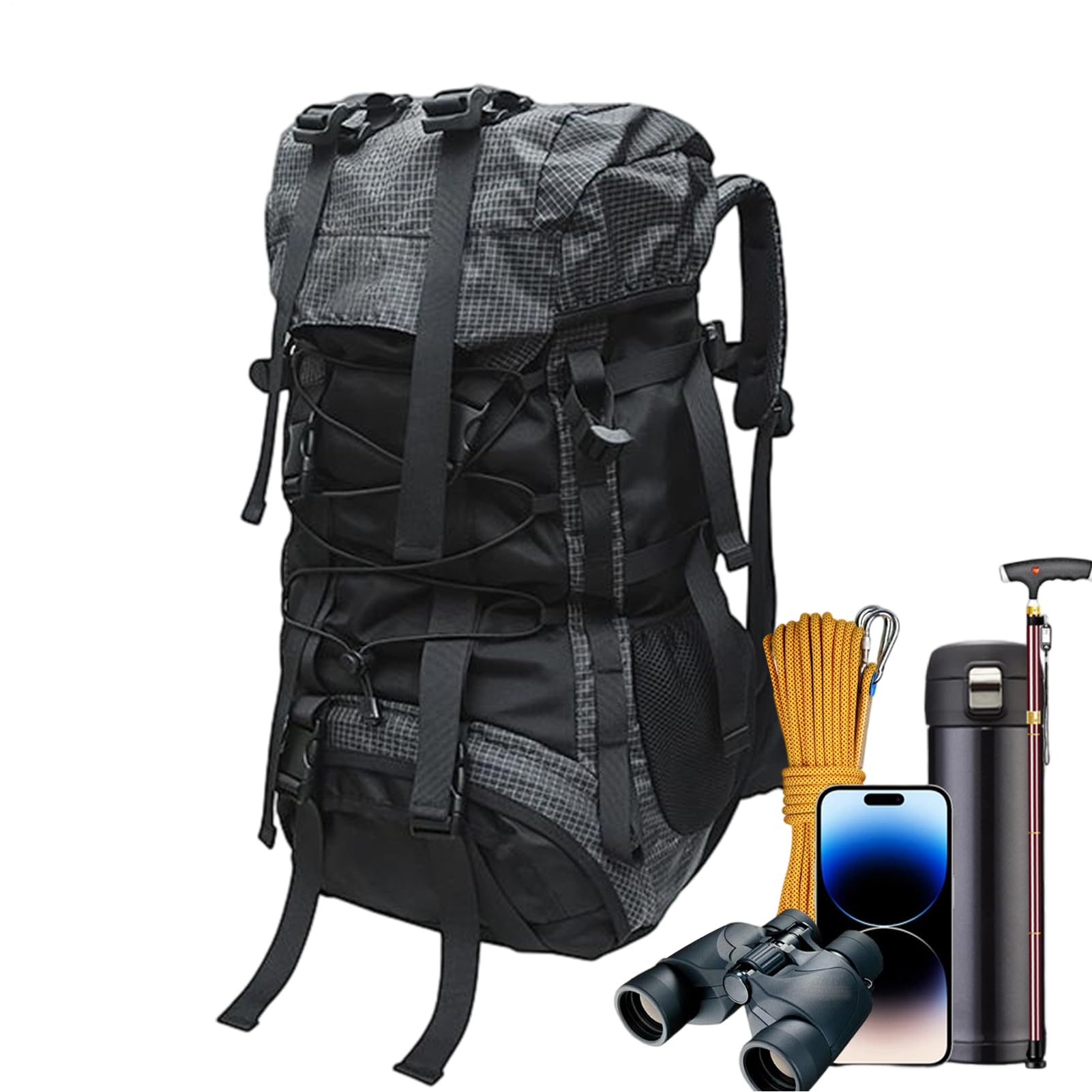 Plecak Podróżny Wodoodporny zestaw hydracyjny 60L | Wodoodporna Torba Biwakowa Na trekking survival sport wyścigi fitness jazda na rowerze dla kobiet i mężczyzn biegaczy