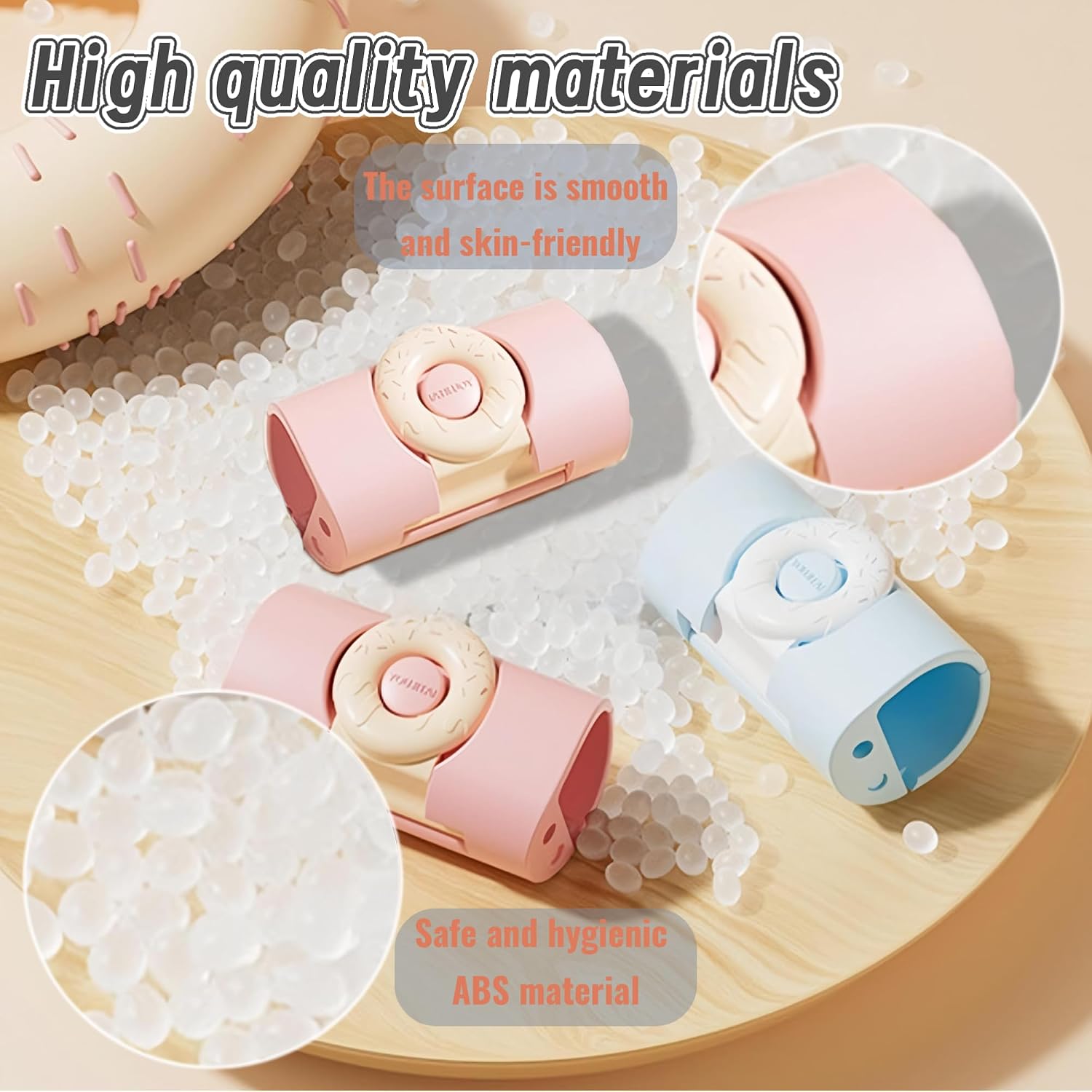 Cylindrical Bed Sheet Grippers, Adjustable Needle-Free Sheet Fasteners That Hold Slip and Fall Out Bedding Accessories for Most Mattresses,There is a donut like clasp，Food Bag Sealing Clips (Blue)