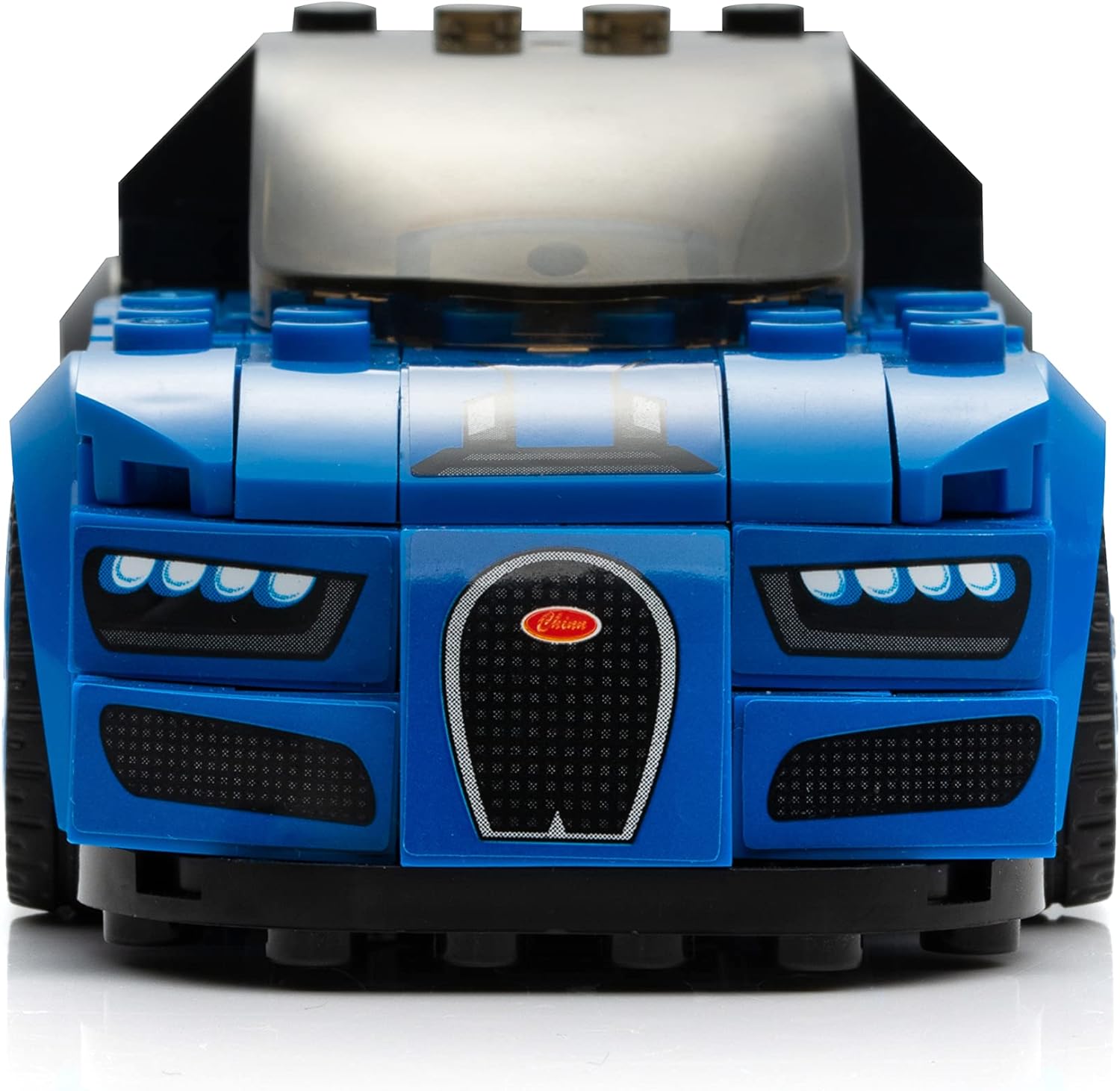 Block Builder Bugatti Racing Car Building Block Set (237 Pieces). Racing Car Building Blocks for Kids and Adults (Blue)