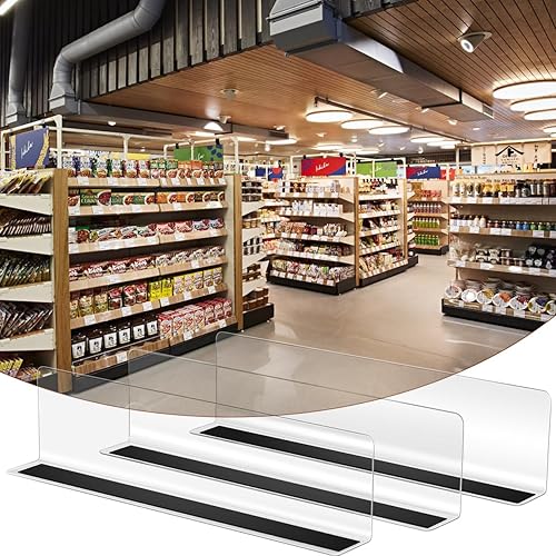 Miniatura 2 de Baluue Separadores de estantes transparentes para armarios, separadores de materias primas, deflector magnético para dormitorio, cocina, oficina,