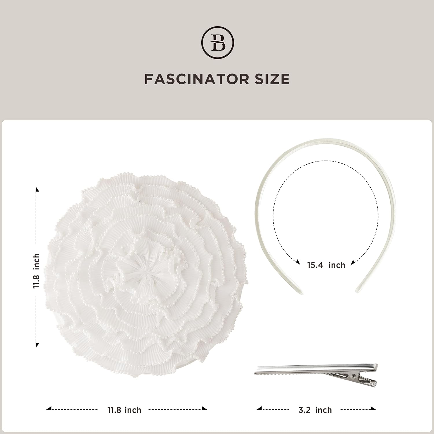 Coucoland Fascinators Hats for Women - Tea Party Cocktail Kentucky Fascinator Multilayer Flat Derby Hat with Pearl for Party - Image 7