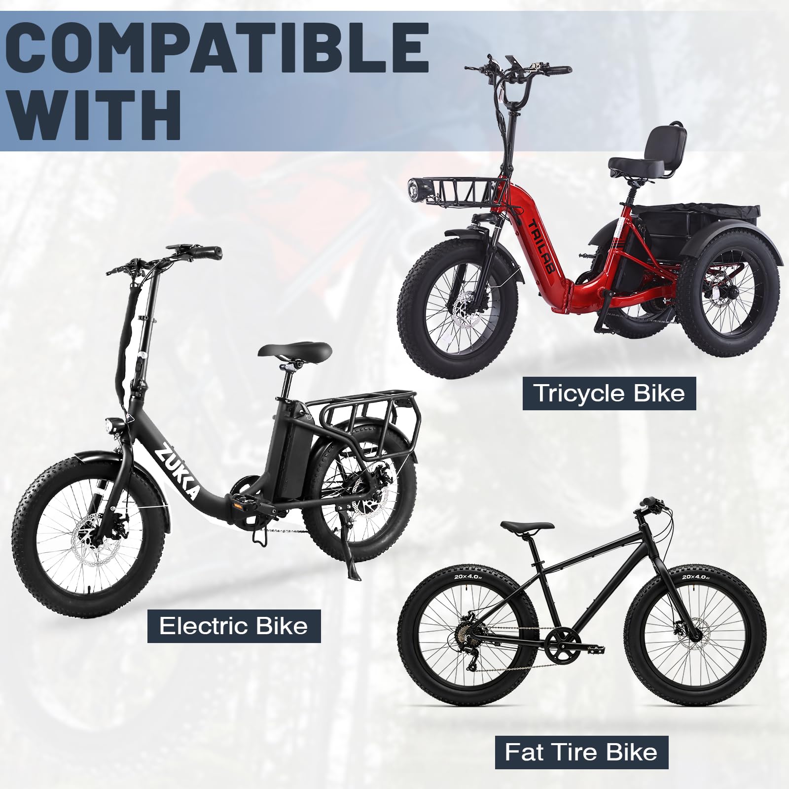 Pneu Fatbike 20 x 4.0 pour vélo électrique - Convient pour VTT, vélo de neige, vélo de plage, vélo électrique - Avec 2 démonte-pneus