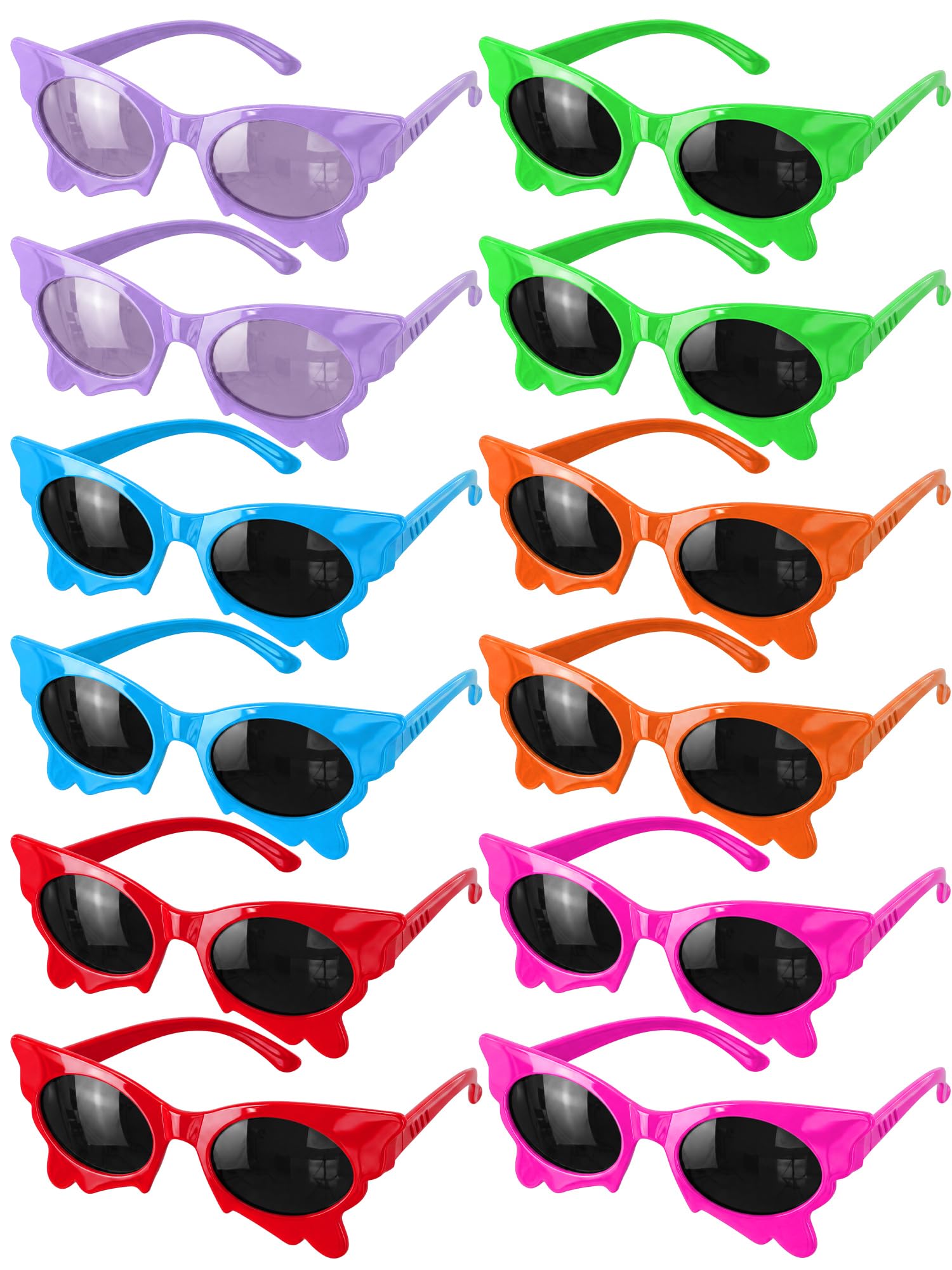 Bencailor 12 Pack Halloween Glasses with Lenses Party Sunglasses
