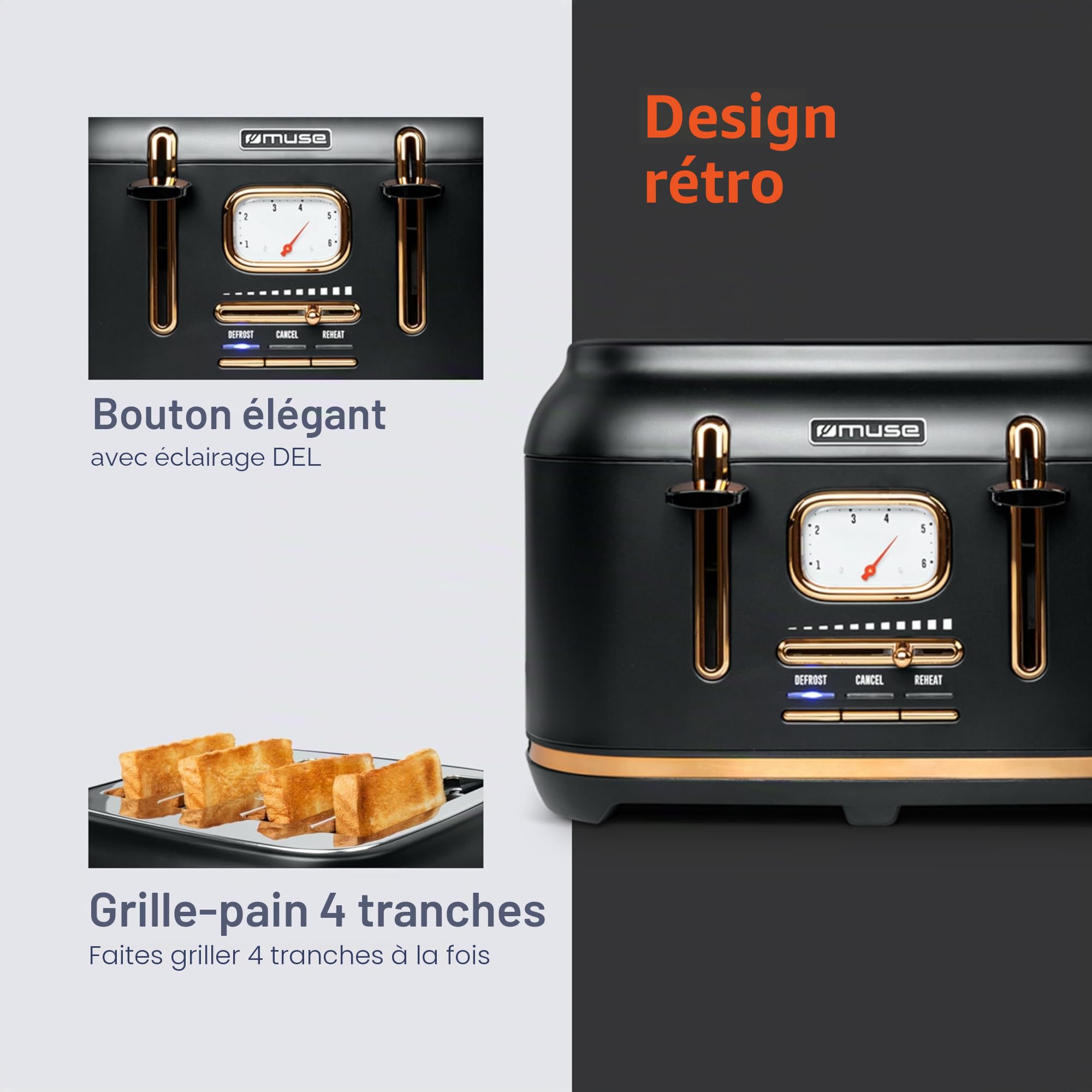 GRILLE PAIN/TOASTER MUSE MS-131BC