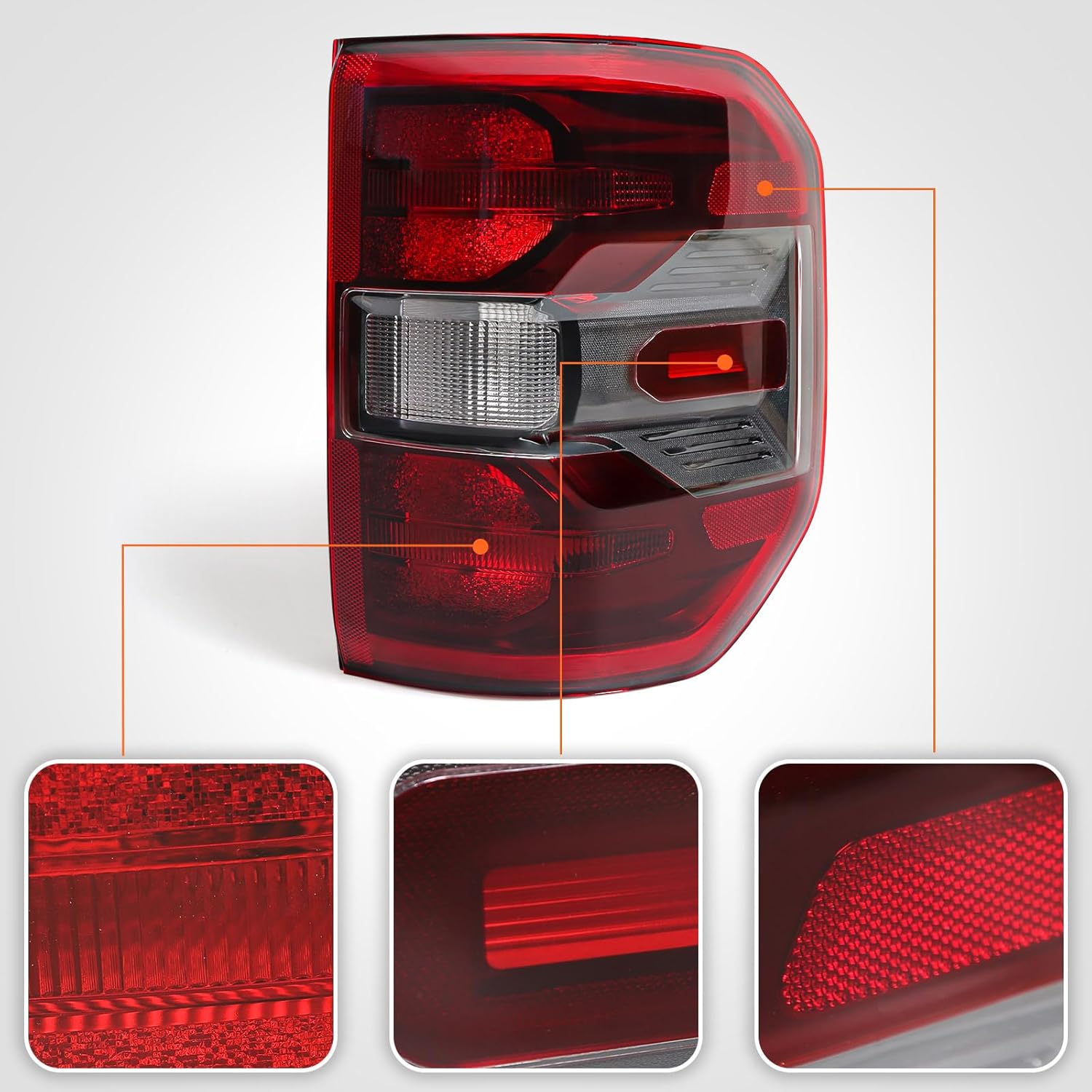 LED Tail Light Assembly for Ford Maverick Lariat Black 2022-2024 Rear Brake Light Taillight Right Passenger Side RH PZ6Z13404C