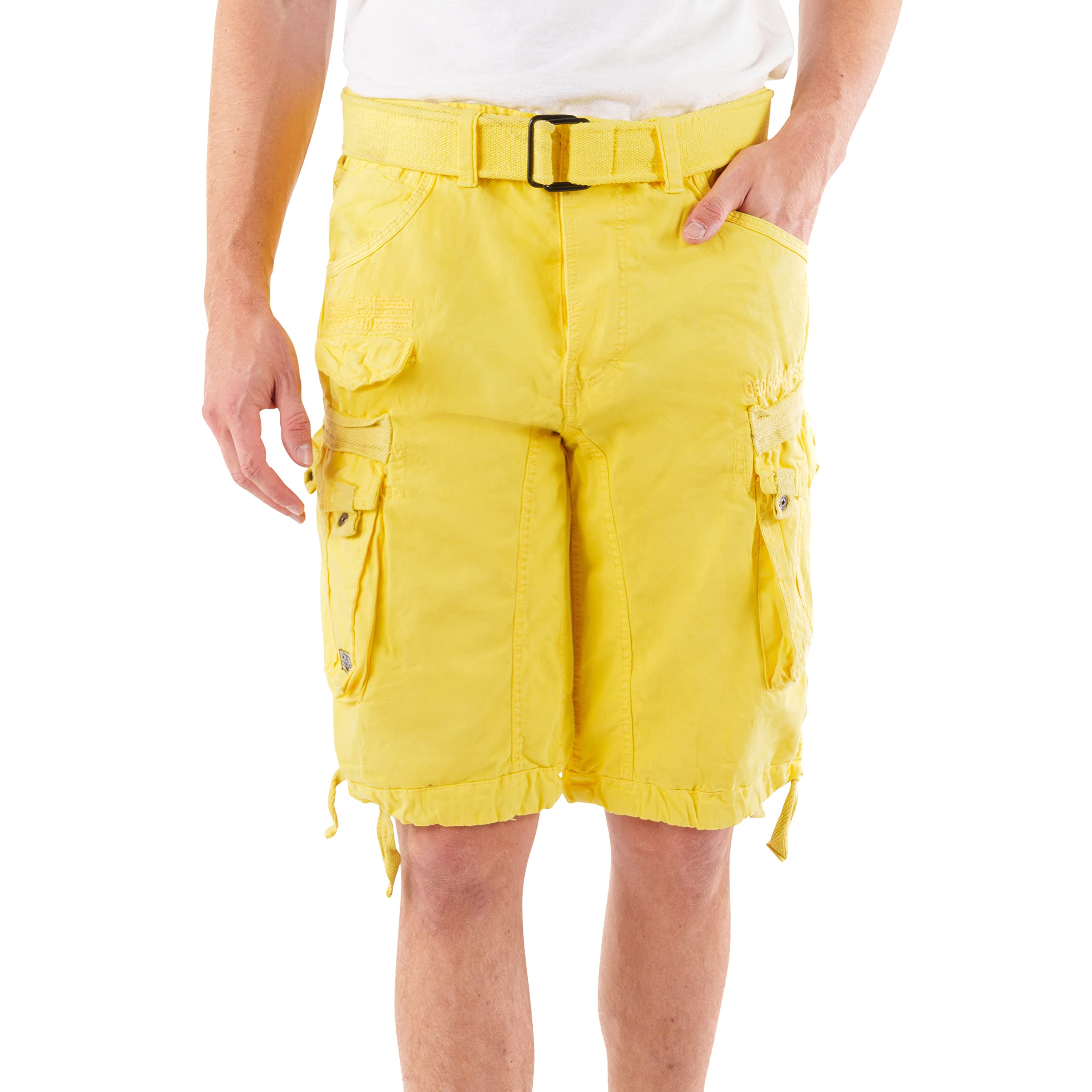 Geographical Norway Men's People Cargo Shorts - Yellow - Large