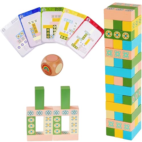 Wooden Stacking Tower Game for Kids & Adults – Educational