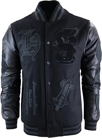 SCREENSHOT VARSITY JACKET 3202 Mens Streetwear Urban Padding Quilted Linning Heavy Fashion Jacket