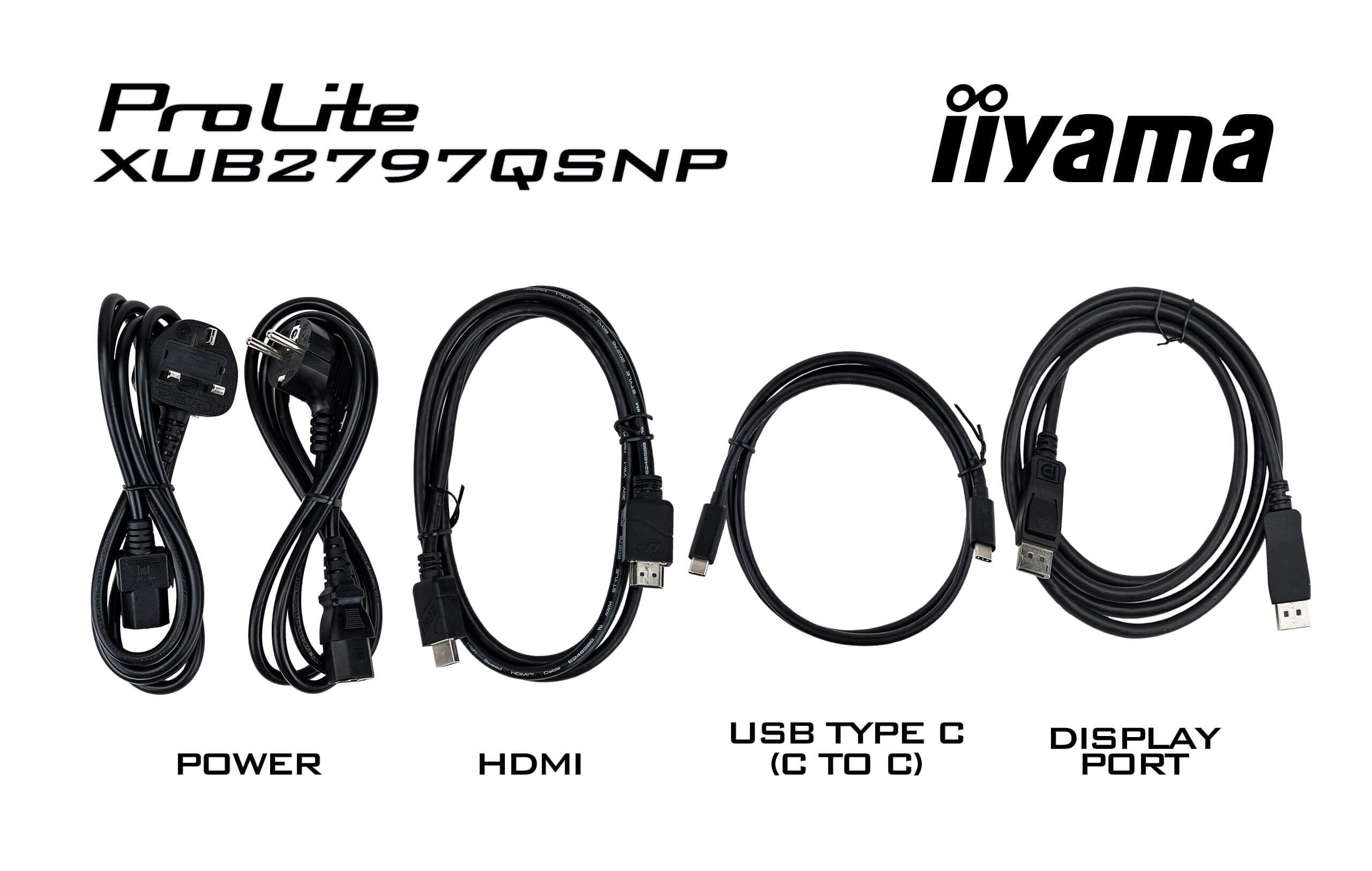Iiyama Prolite Xub2797qsnP-B1 68.5 Cm (27") - LeD-Monitor - Dp/hdmi/usB-C (xub2797qsnP-B1)