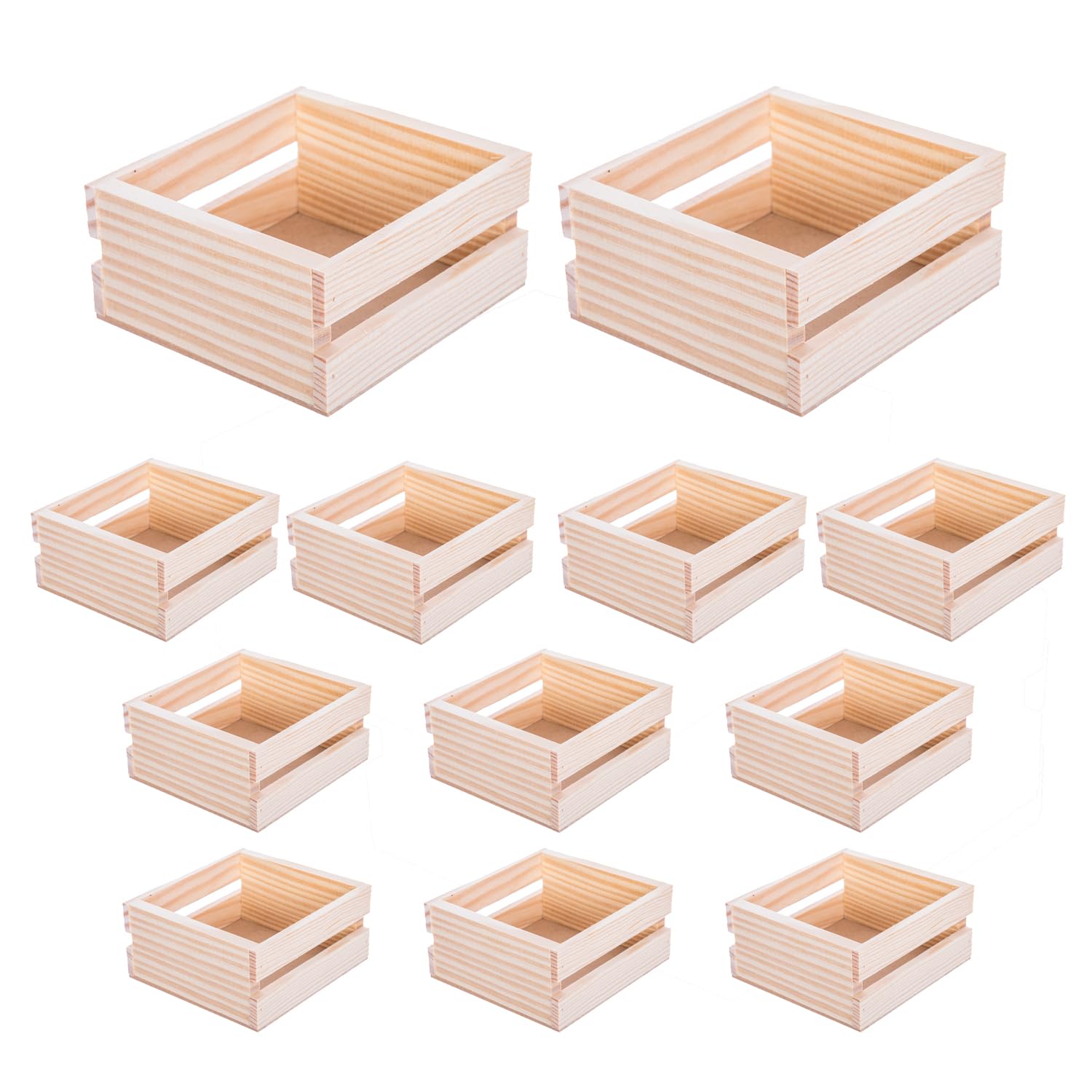 TWO TIGERS | Servilleteros Individuales Cuadrados | Madera con Listones | 12 Unidades | Tamaño: 11,5 x 12,5 x 6 cm | Ideal Para Hostelería Bares Restaurantes | Para Servilletas Cocktail 10 x 10 cm