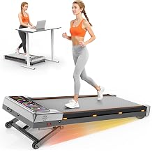 Walking Pad with 15% 12-Level Auto Incline &amp; Handle Bar, Trisomy Foldable Under Desk Treadmill, 450 LBS Capacity Treadmills for Home Hiking with UI Screen, Bluetooth Speaker, Remote, RGB Light