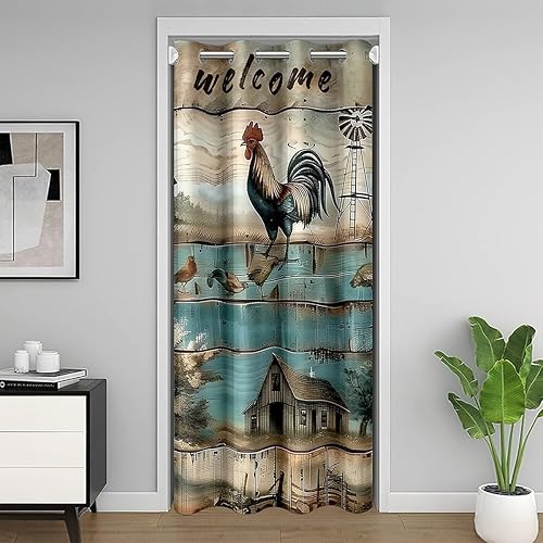 Miniatura 11 de Manfei Cortina de puerta musical negra con notas musicales para puerta de armario, cortinas opacas para puerta de armario, cortinas opacas para