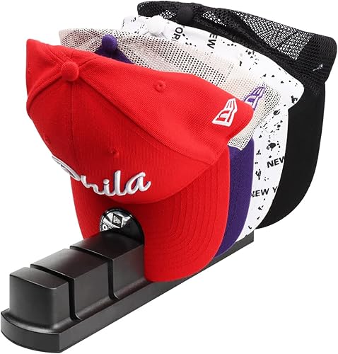 CANRAY Organizador de sombreros para soporte de gorras de béisbol, estantes para sombreros para 6 gorras de béisbol, almacenamiento de sombreros
