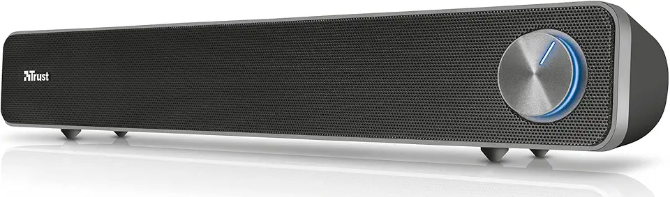 Caixa de som Trust Arys Soundbar p/PC, 22946, preto, grande