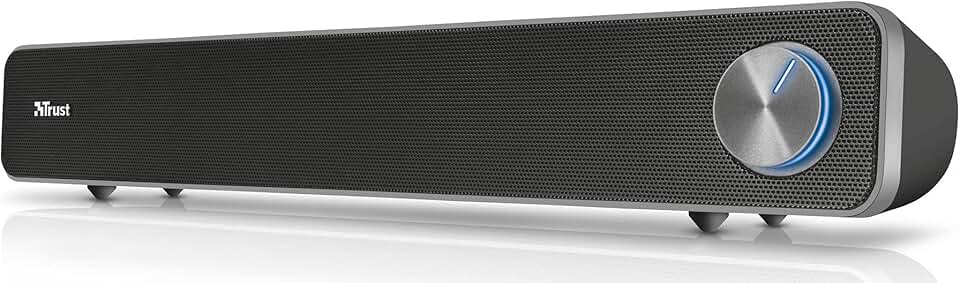 Caixa de som Trust Arys Soundbar p/PC, 22946, preto, grande