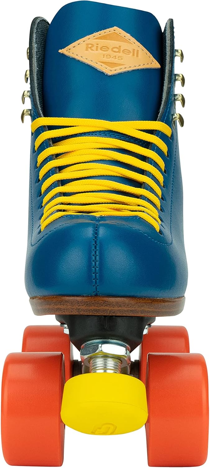 Riedell Crew Roller Skates for Women and Men - Colorful Outdoor Roller Skates with Moisture-Wicking Lining, Padding, and a High-Top Precision Fit