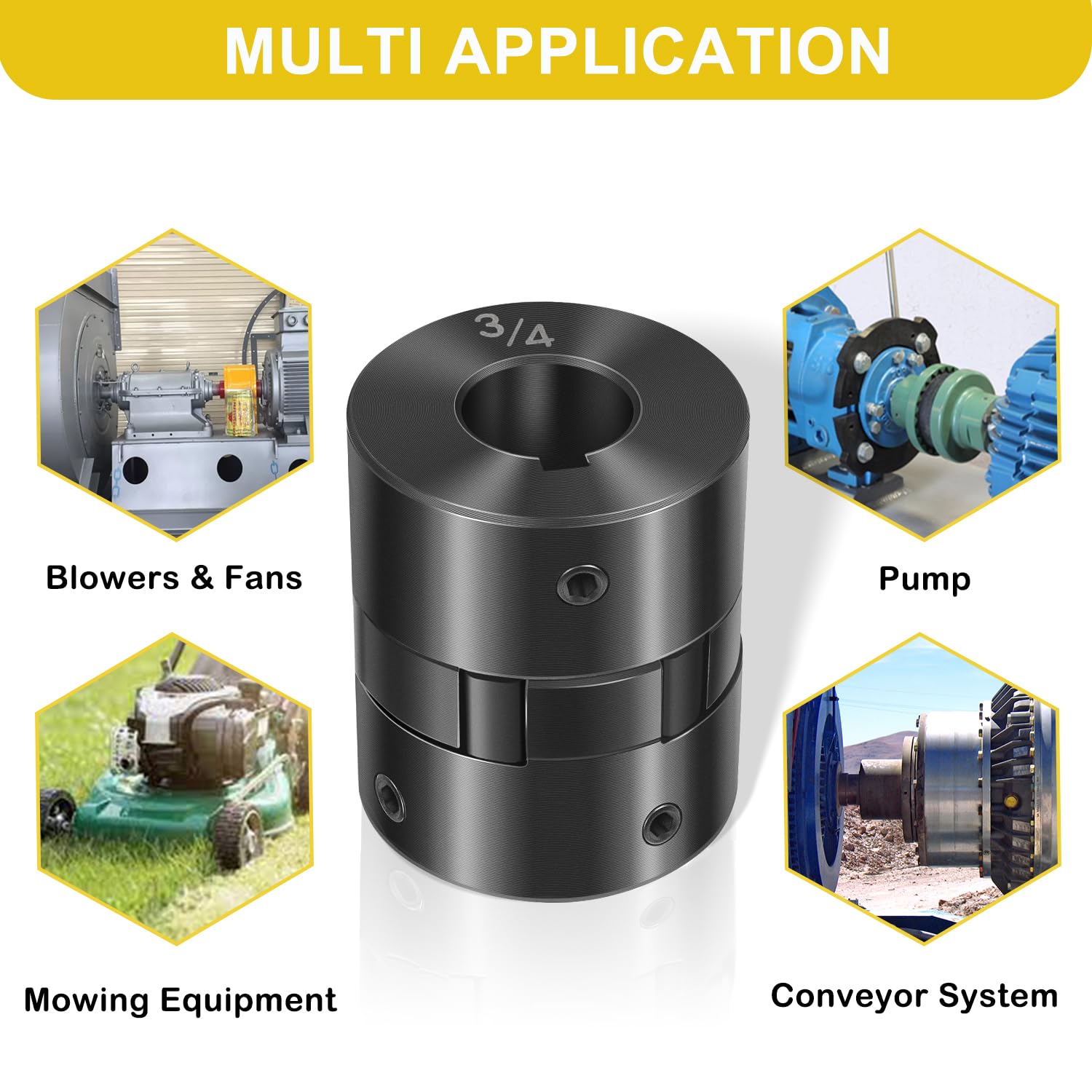 Flexible Couplings - 3-Piece L-Jaw Set -2 Flexible Couplings - 3-Piece L-Jaw Set -2