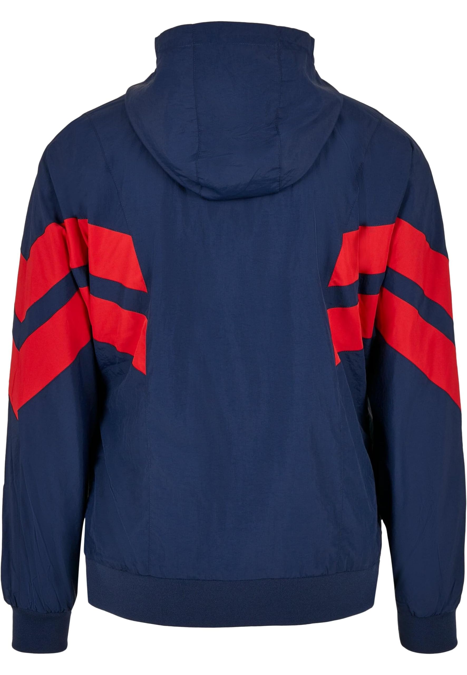 Urban Classics Męska kurtka Crinkle Panel Track, kurtka treningowa dla mężczyzn dostępna w 3 kolorach, rozmiary S - 5XL, Dark Blue/City Red, M