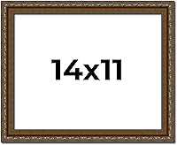 Vista 221 de Marco de fotos completo de madera dorada envejecida de 16 x 20 pulgadas con plexiglás acrílico UV, parte trasera de tablero de espuma y accesorios