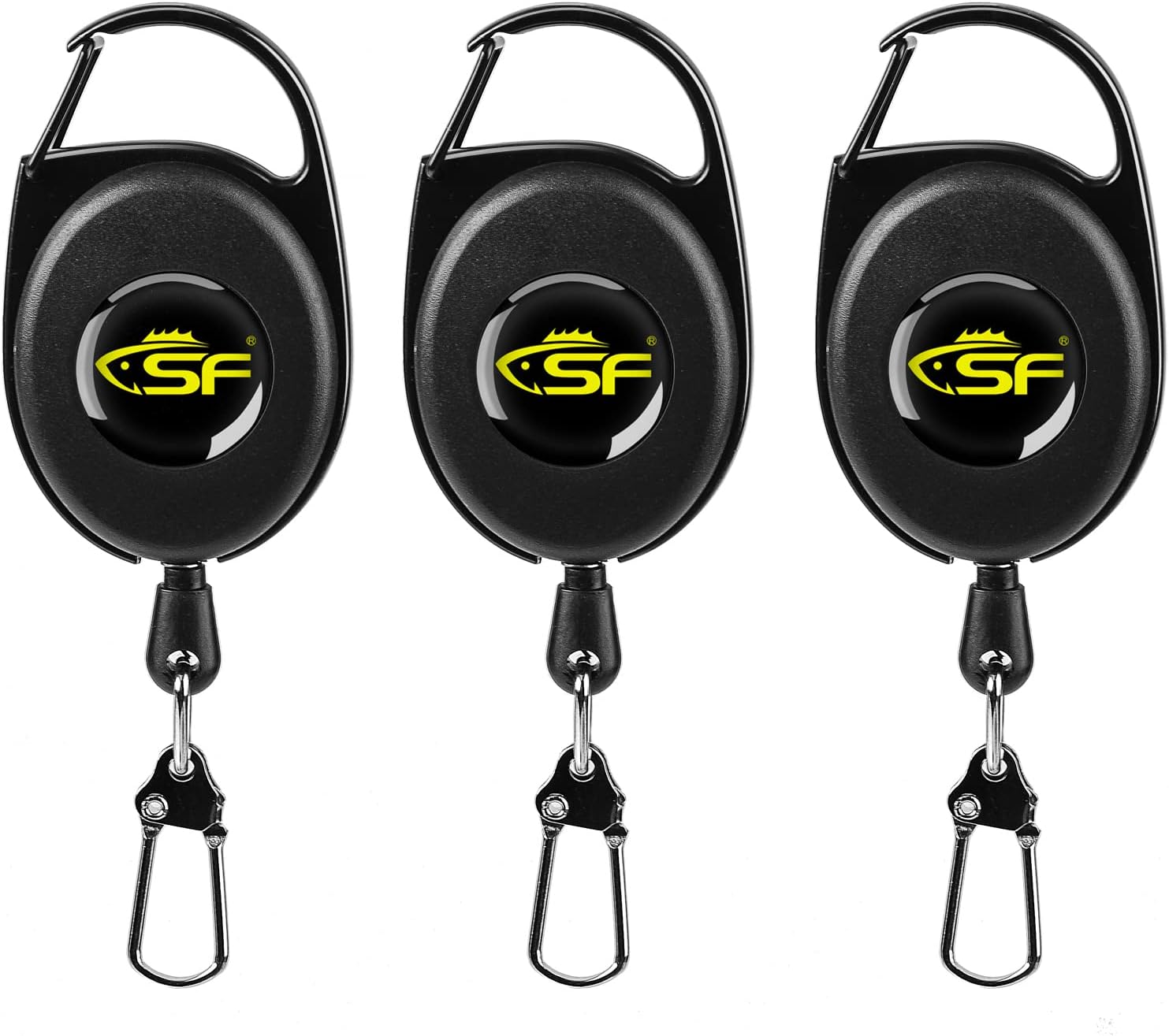 Fly Fishing Zinger Retractor 3 Pcs Fly Fishing Anglers Tool Gear Combo Steel Cord