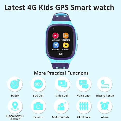 Miniatura 2 de Veunti Relojes inteligentes para niños, reloj inteligente para niños, reloj de juego juguetes para niños de 4 a 10 años con alarma, video, cámara de