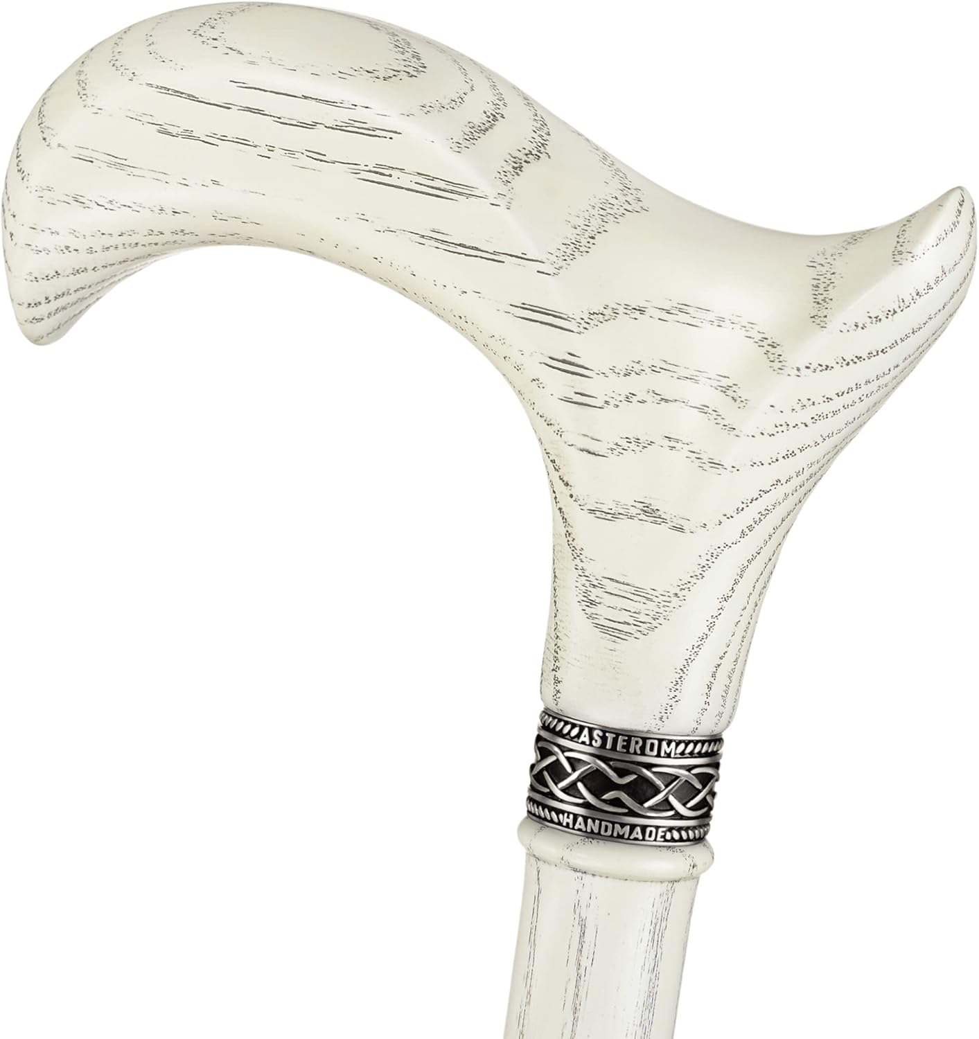Asterom White Walking Cane - Handmade, Ergonomic, Sturdy - Wooden Walking Canes for Men & Women, Cool Walking Sticks (White, 36 Inch)