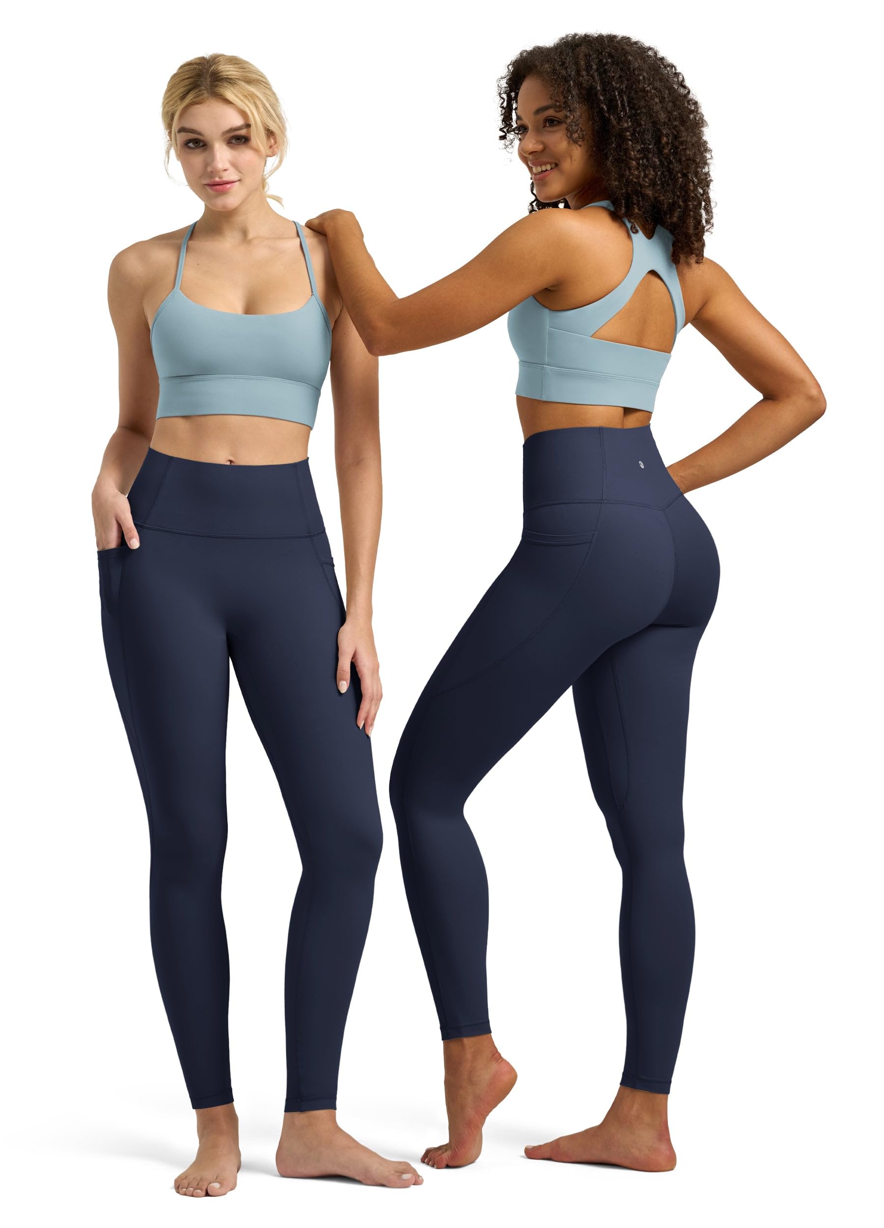 Willit Butterflux Pantaloni Yoga Donna Allenamento Leggings con Tasche per Donna Vita Alta Controllo della Pancia Leggings Palestra 25" 28"