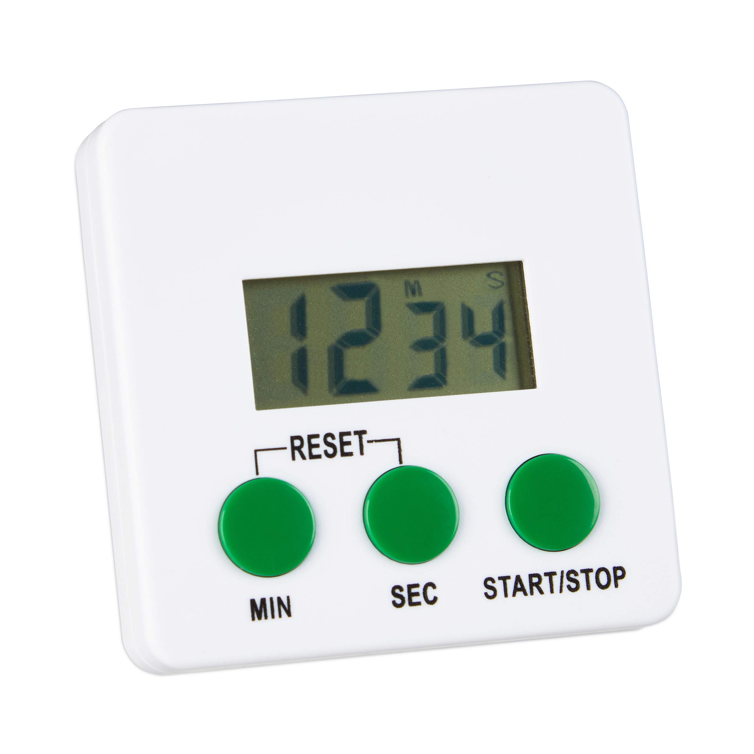 Relaxdays Digital Kitchen Timer, Magnetic, LDC Display, Loud Sound ...