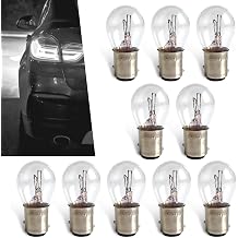 10PCS 1157 BAY15D Light Bulb, Halogen Car Bulbs - 12V P21/5W Double Filament Brake Tail Light & Turn Signal, Longer Life Replacement for Most Vehicles White