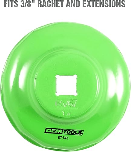 Miniatura 10 de OEMTOOLS 87142 Llave de filtro de aceite de 14 flautas de 2.559 in, removedor de filtro de aceite para automóvil económico, evita el deslizamiento y