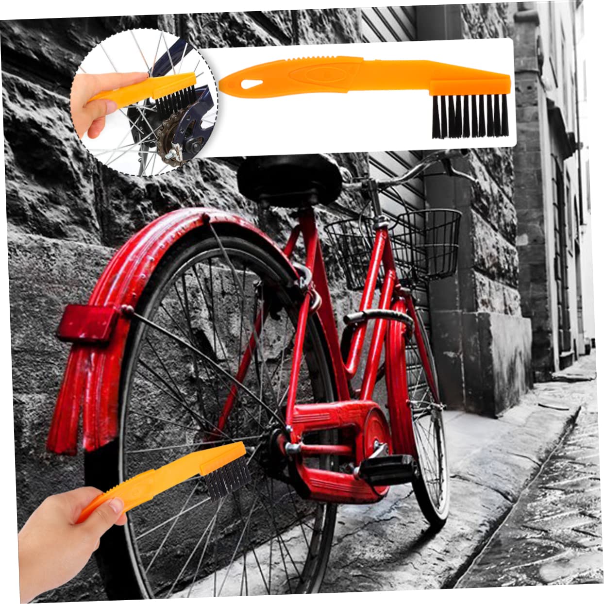 8pezzi Spazzole Per Pulizia Bicicletta Kit Pulizia Catena Pneumatico Ruota Dentata Strumenti Manutenzione Bici