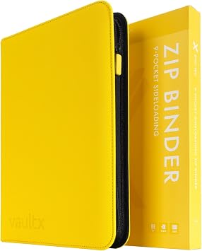 Vault X 9 Pocket Zip Trading Card Binder 360 Cards Exo-Tec Yellow