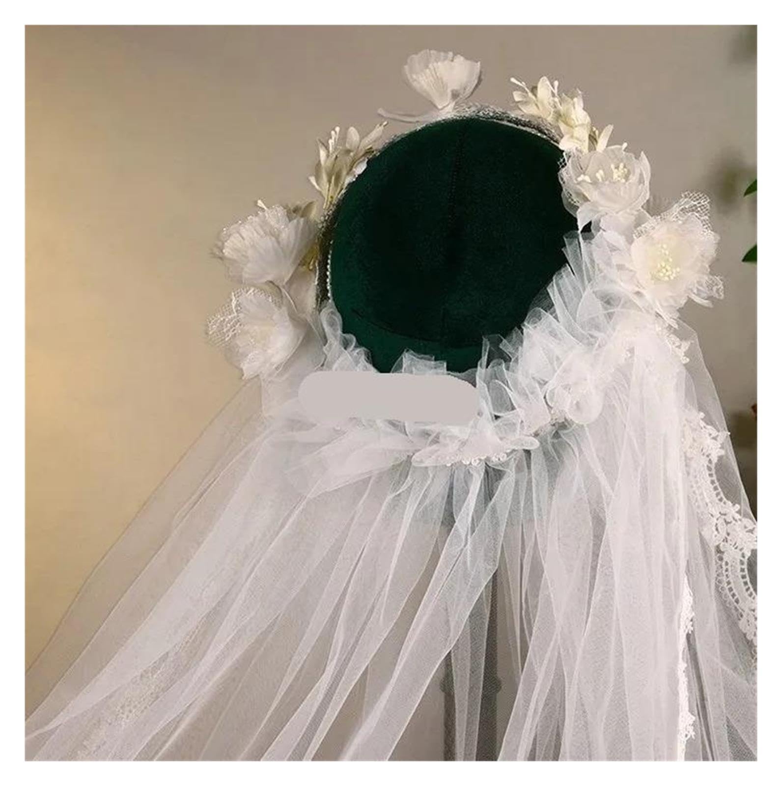 Fiore della fascia for capelli in seta con bordo in pizzo Repubblica sposa