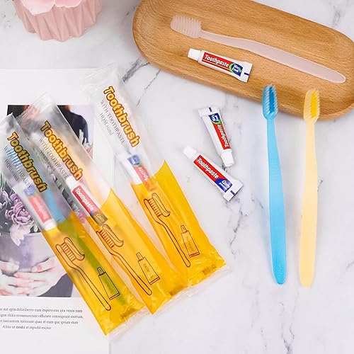 Miniatura 7 de 100 cepillos de dientes desechables para niños envueltos individualmente, cepillos de dientes desechables a granel para niños a partir de 2 años,