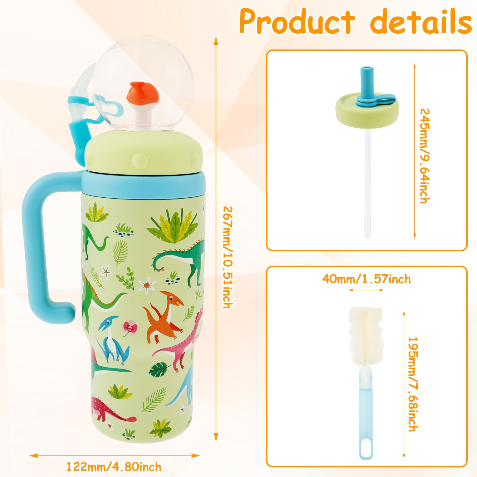 Tumbler fontanna wielorybów ze stali nierdzewnej, 710 ml, szczelny