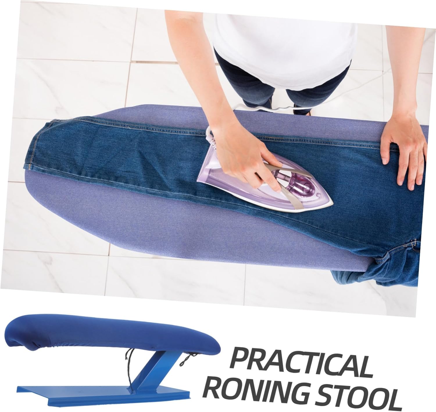 Alipis Portable Tabletop Ironing Board with Thick Padding and High-Temperature Resistant Cover Lightweight Compact Household Ironing Rack for Clothes Pants and Sleeves Space-Saving Design