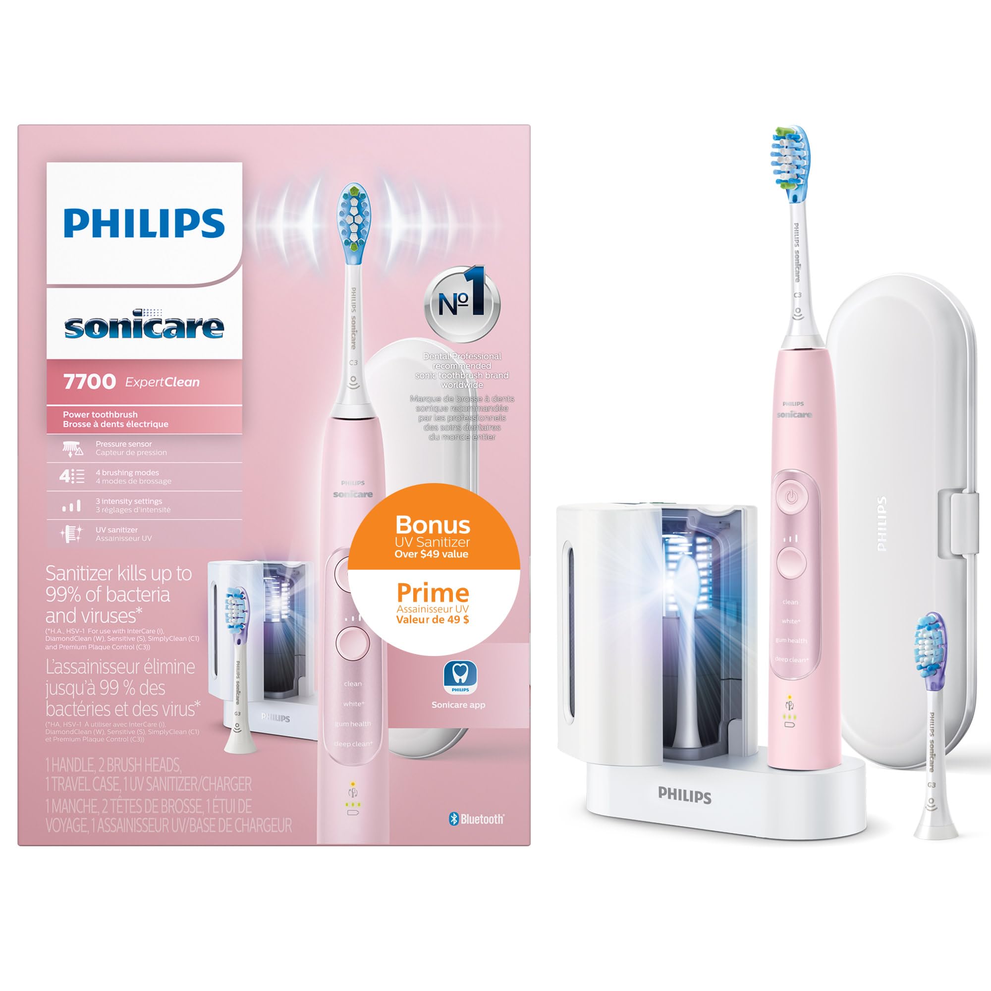 Philips Sonicare ExpertClean 7700 Rechargeable Electric Toothbrush