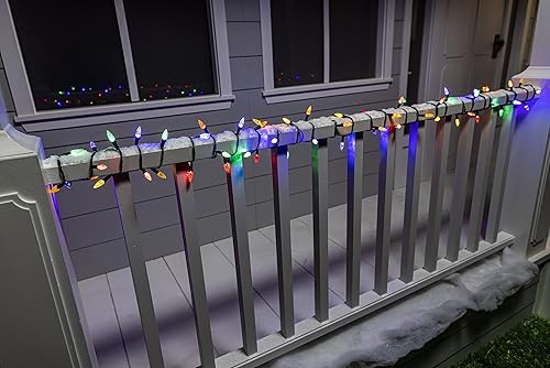 Miniatura 5 de Guirnalda de 100 luces LED C6 de Navidad, 32.32 pies para interiores y exteriores, árbol de Navidad, boda, fiesta, decoración de dormitorio