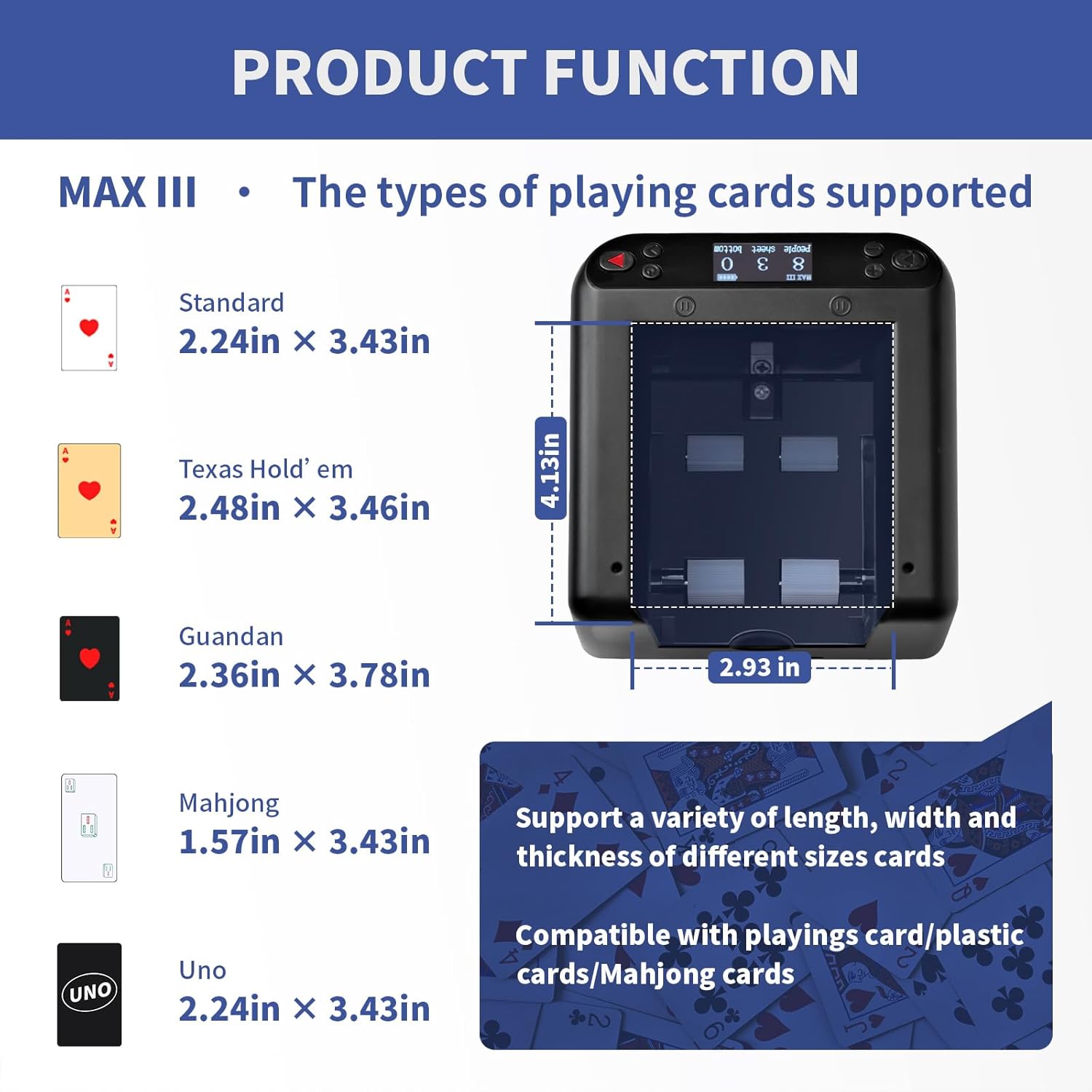 Automatic Card Dealer Machine Rotating for Playing Cards 2 Decks 360 Rotating USB Rechargeable Card Dealing Machine for Texas Holdem, Uno Card Game, Blackjack