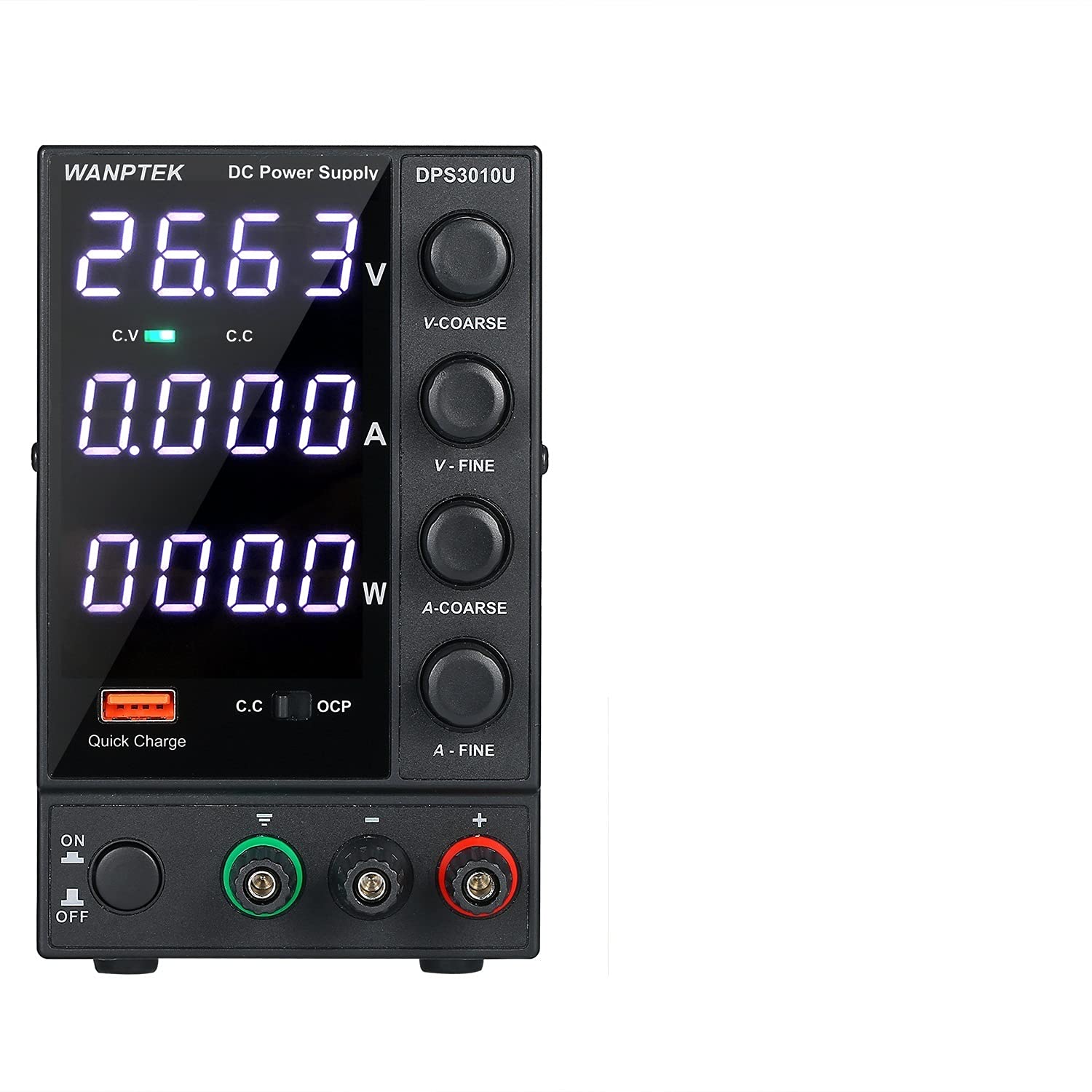 Fuente de Alimentación de Banco Regulable 0-30V 0-10A 300W Cambio de corriente DC Fuente alimentación 4 dígitos Muestra una mini fuente ajustable alta precisión