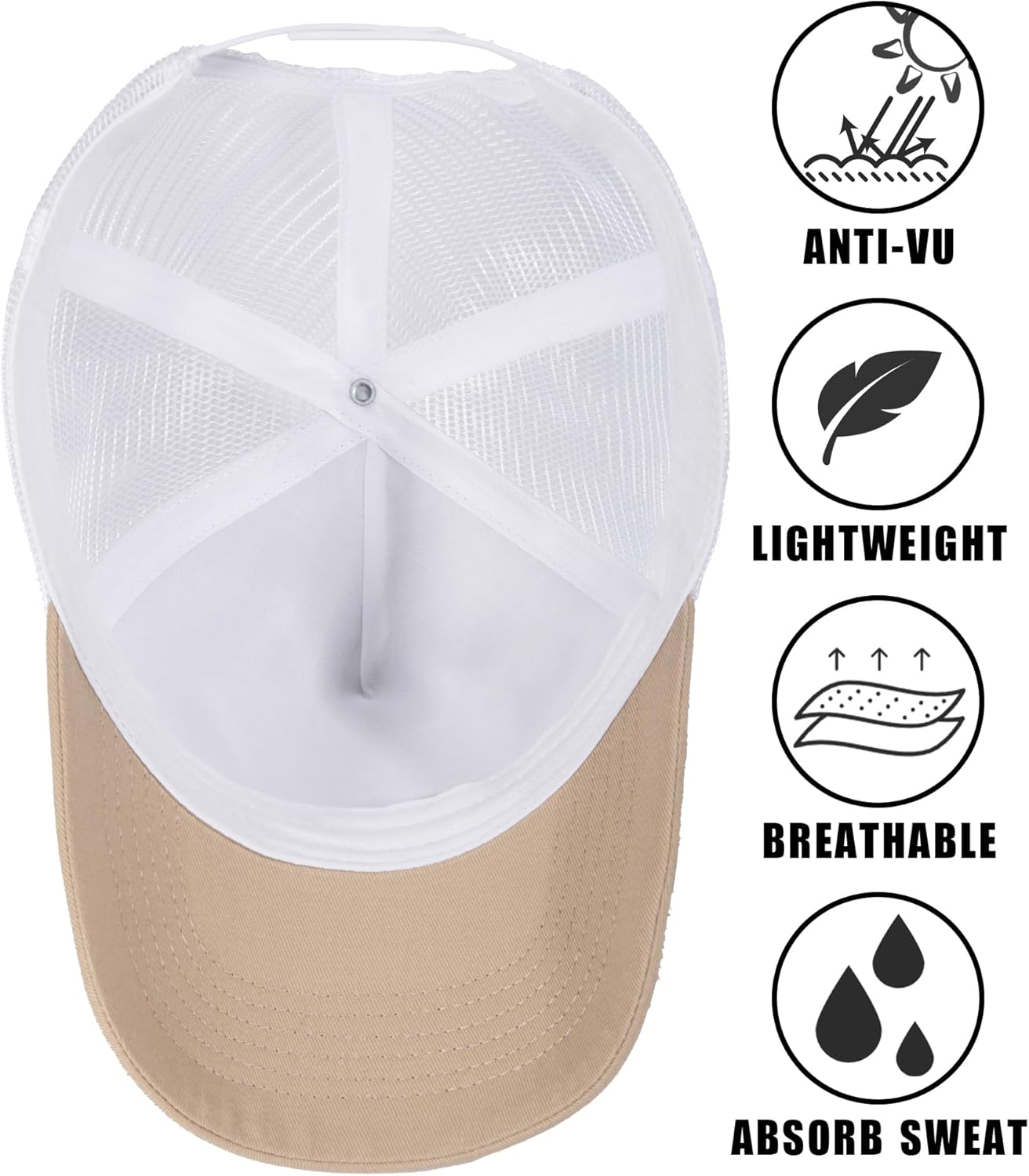 American Flag Trucker Hat Baseball Cap Snapback Fitted Hats for Men Women Snap Closure Design Breathable Mesh Side Durable - Image 3