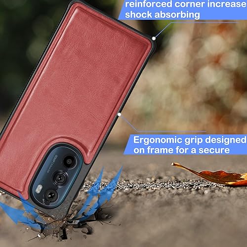 Miniatura 5 de Tekcoo Funda tipo cartera para Motorola Edge+ 2022 Moto Edge Plus 5G UW 2022 Edge 30 Pro X30 XT2201 Funda de piel sintética para tarjetas de