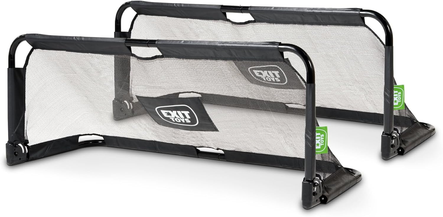 EXIT Pico & Panna - Football Goal - Set of 2 - Foldable Steel Construction - Easy Assembly - Suitable for Children - Outdoor Football Goal