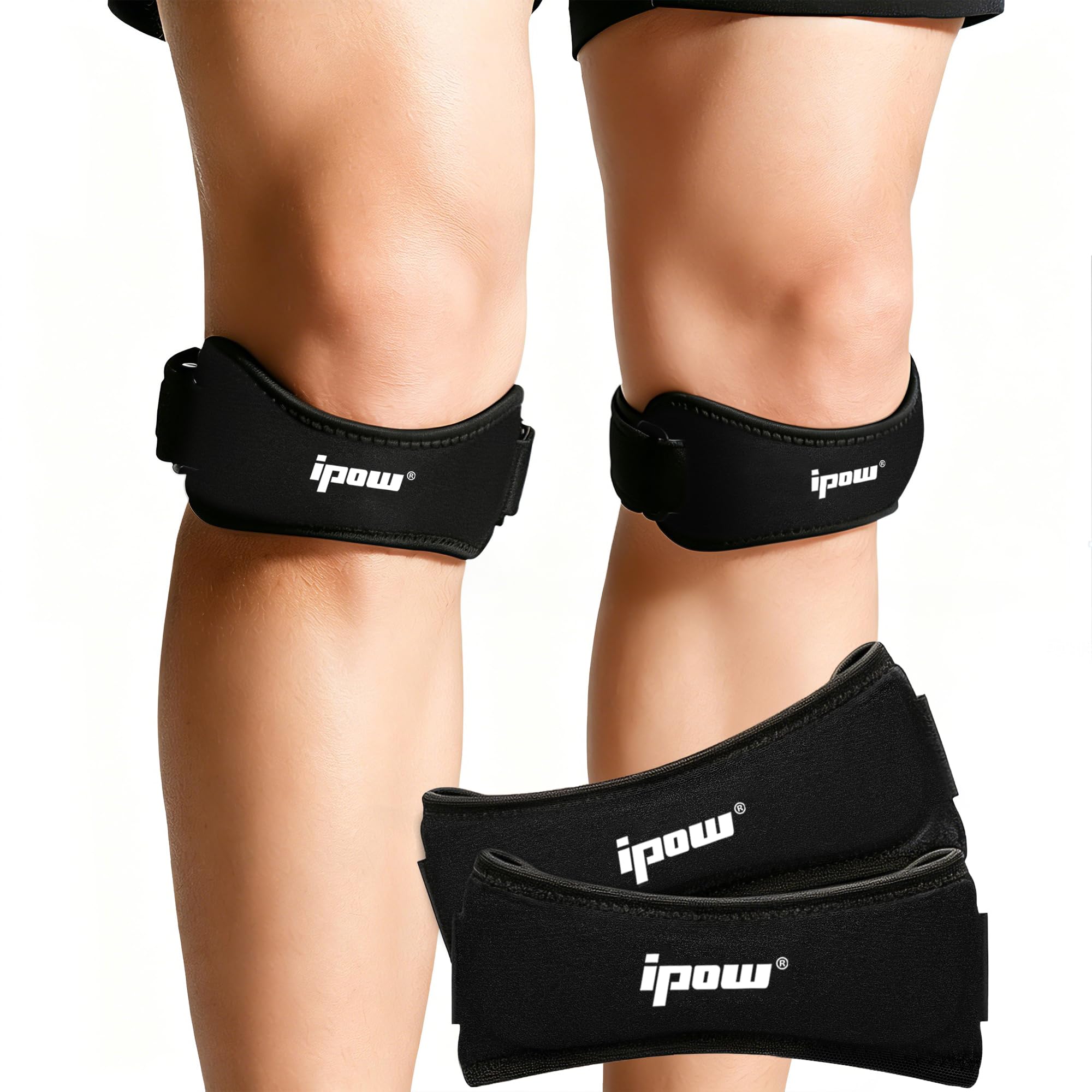IPOW - Rodilleras para rótula (2 unidades), alivio del dolor de rodilla, tendinitis