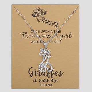 Giraffe Gift Giraffe Necklace Once Upon A Time There Was A Girl Who Really Loved Giraffe Gift for Her