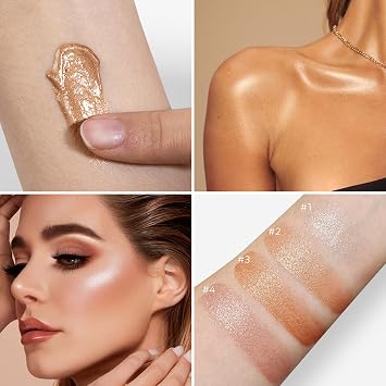 Mini Liquid Glow Filter, 4-IN-1 Multi-Use Luminous Makeup Primer with Squalane, Natural Glow Enhancer and Complexion Booster, All-Over Liquid Highlighter Makeup for Face and Body, Rose-Glow