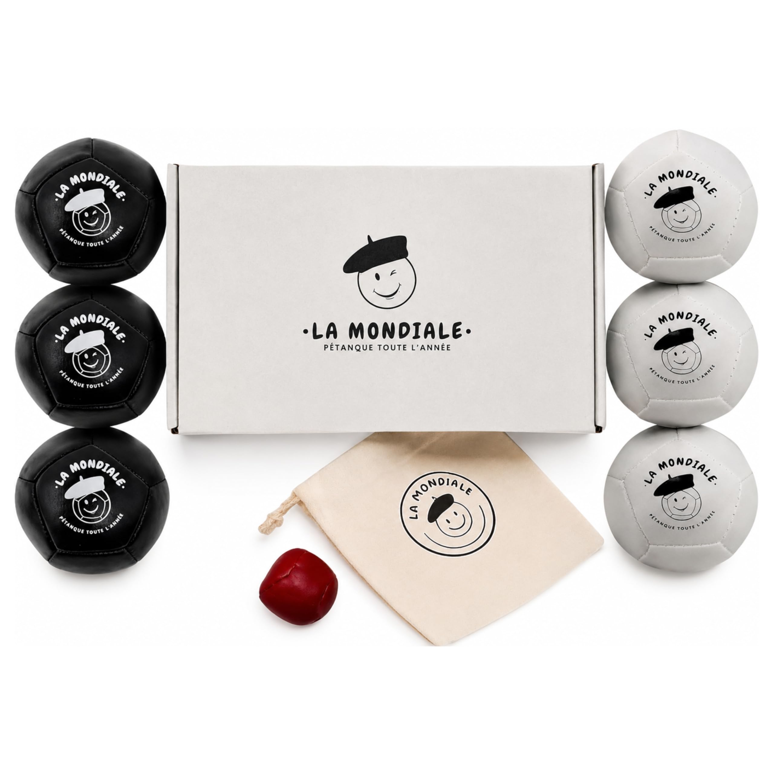 La Mondiale - Jeu de pétanque Intérieur – Kit 6 Boules + cochonnet – pour Enfant & Adulte – Utilisable sur Toutes Surfaces – Idée Cadeau Fun