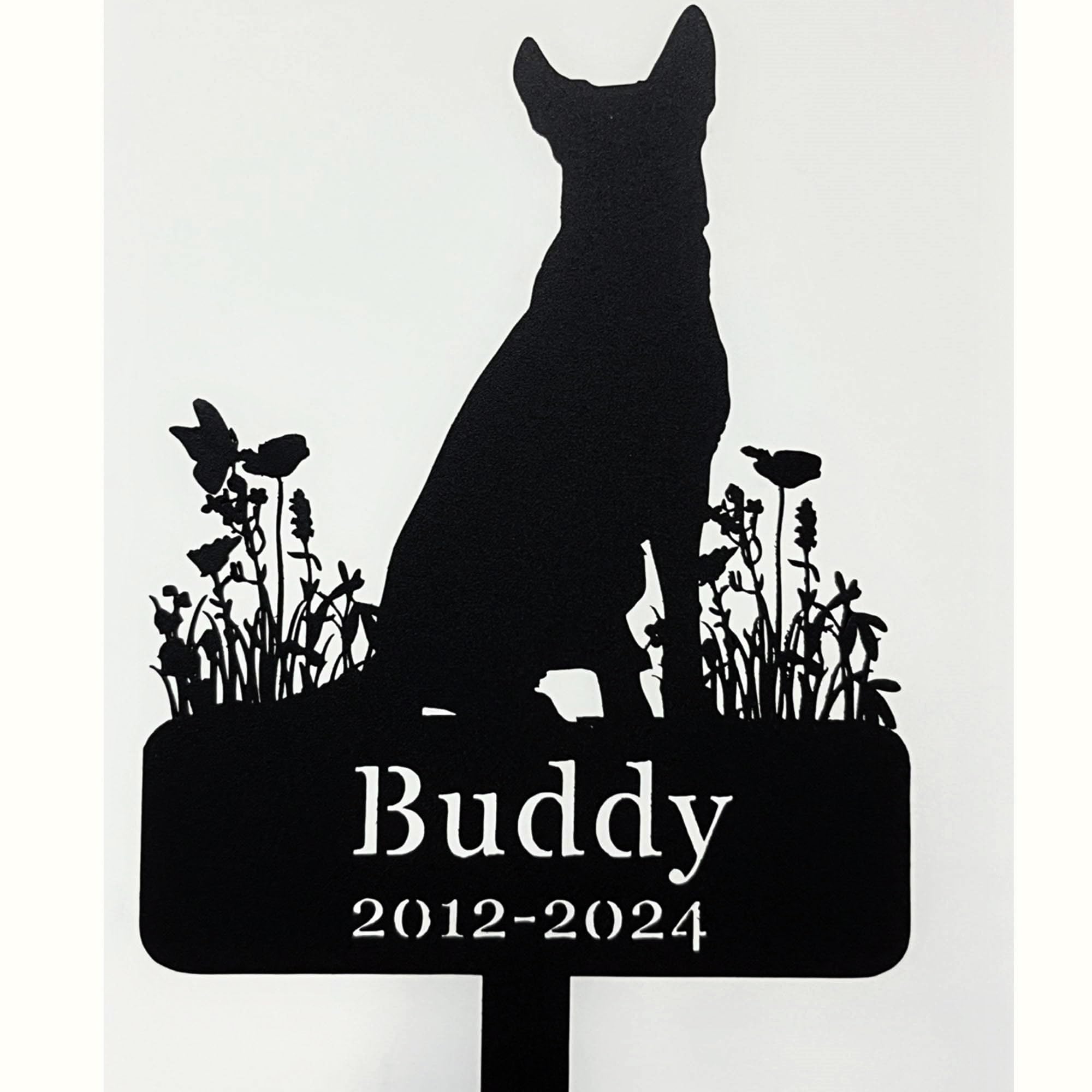 Weiyaliy Multi Personalised German Shepherd Memorial Stake German Shepherd Metal Grave Marker Dog Cemetery Marker Loss Of Dog Gift Remembrance Plaque Loyal Dog Breed Plaque Pet Tribute Marker