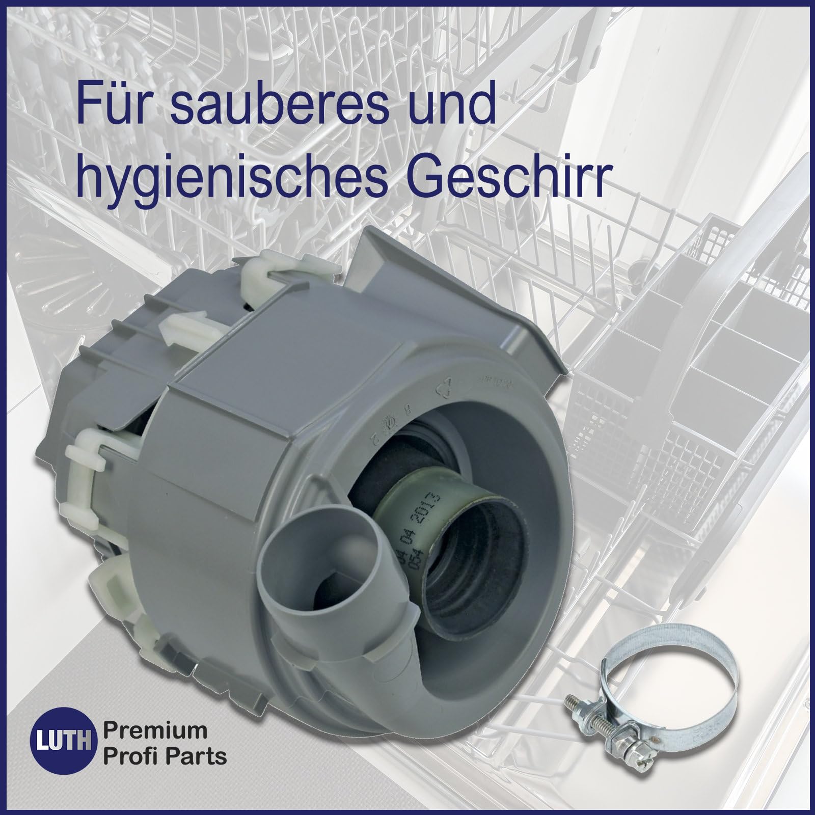 LUTH Premium Profi Parts Heizpumpe 1BS3615-6LA Umwälzpumpe Heizung Pumpe kompatibel mit Bosch Siemens Neff Gaggenau Balay 00651956 651956 für Geschirrspüler Spülmaschine